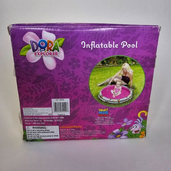 Nickelodeon Dora The Explorer 2 Ring Inflatable Swimming Pool 36" - Picture 8 of 9